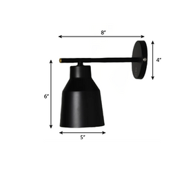CWS133 Art-Deco Wall Sconce - The Black Steel