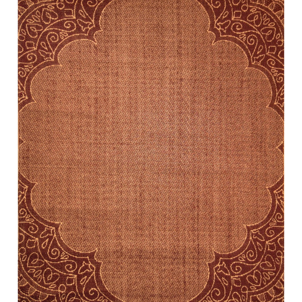 Dharpana Maroon & Gold Sisal 6x9 feet Rectangle Rug - I MEAN DESIGN