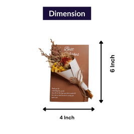 Everlasting Flowers Greeting Card Set of 5 | Dried Flower Greeting Cards - https://artecasa.in/