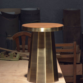 Slip Side Table Antique Brass