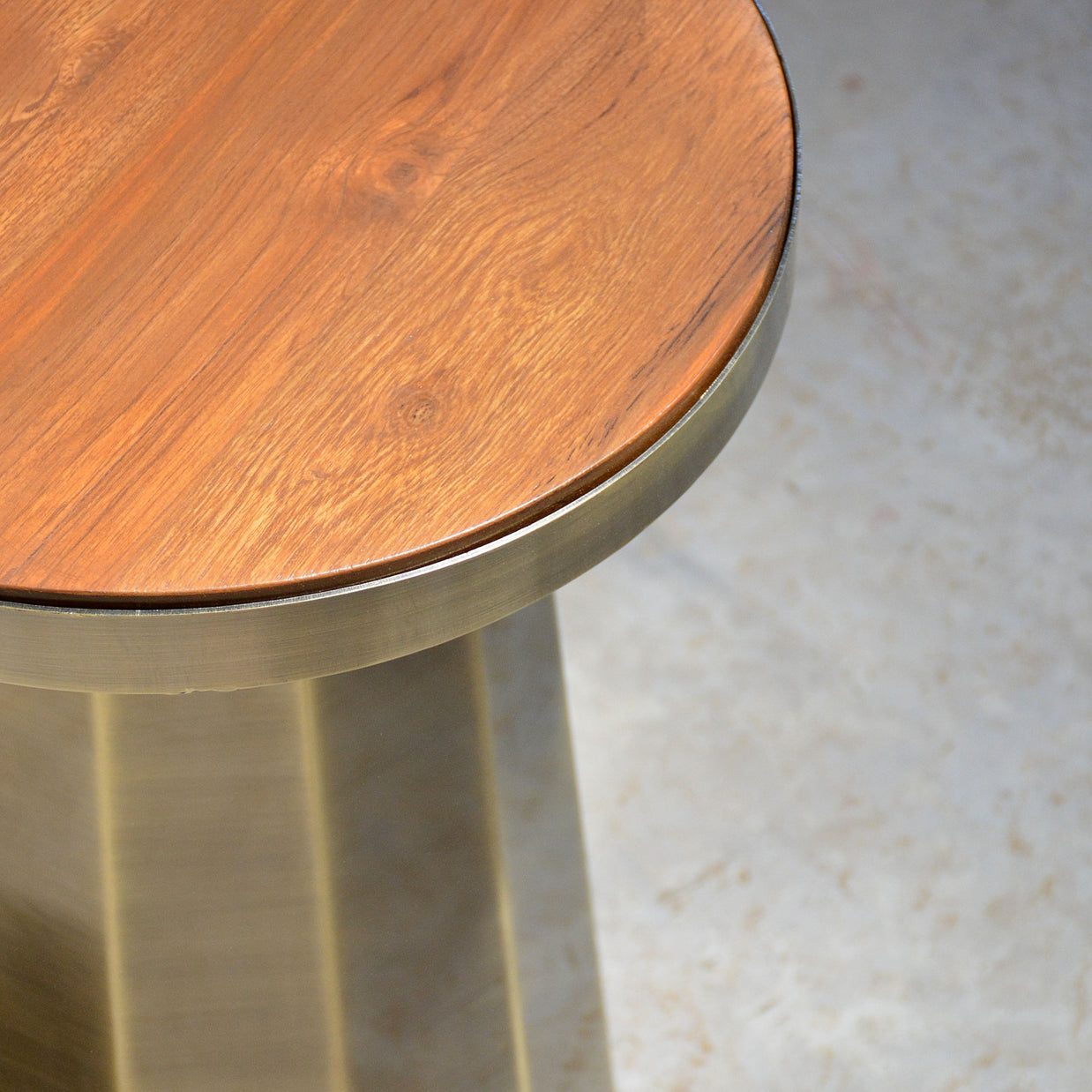 Slip Side Table Antique Brass