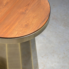 Slip Side Table Antique Brass