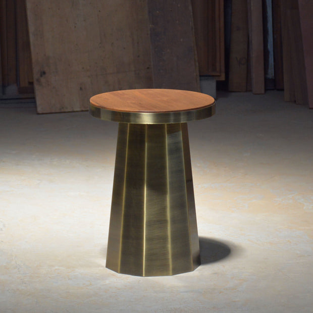 Slip Side Table Antique Brass