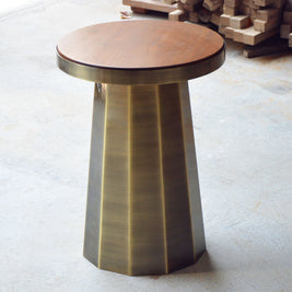 Slip Side Table Antique Brass