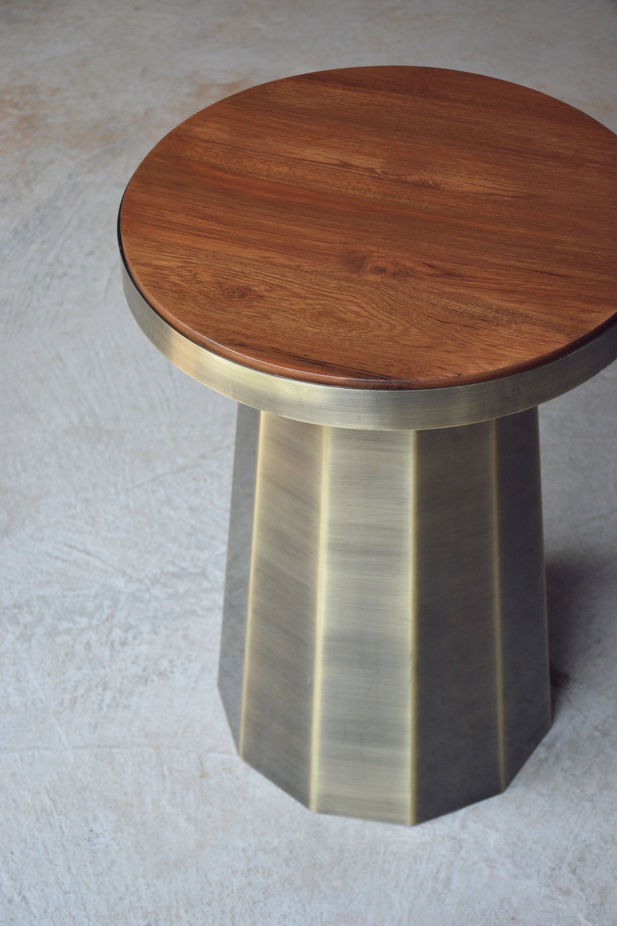Slip Side Table Antique Brass