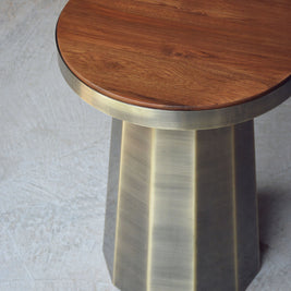 Slip Side Table Antique Brass
