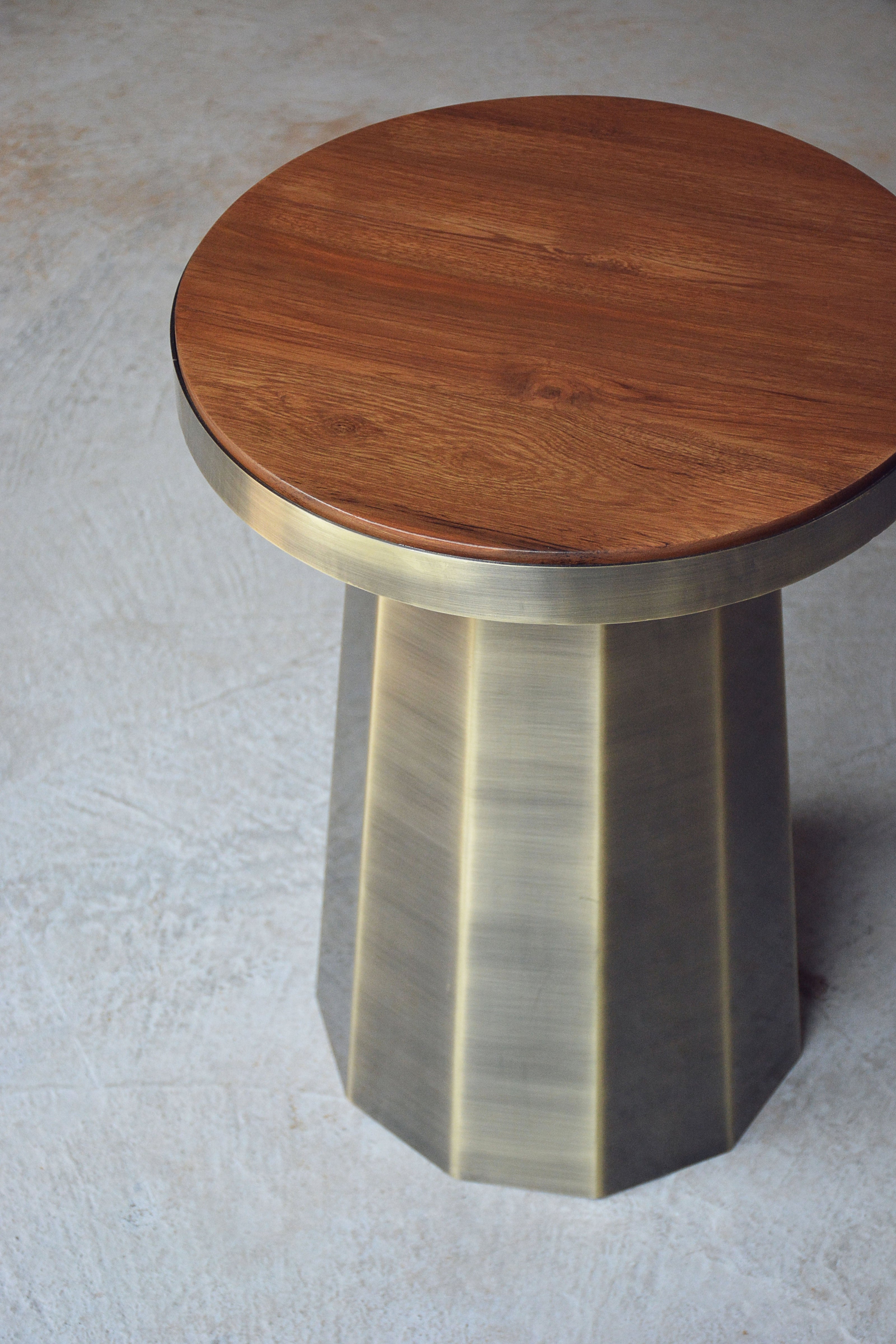 Slip Side Table Antique Brass