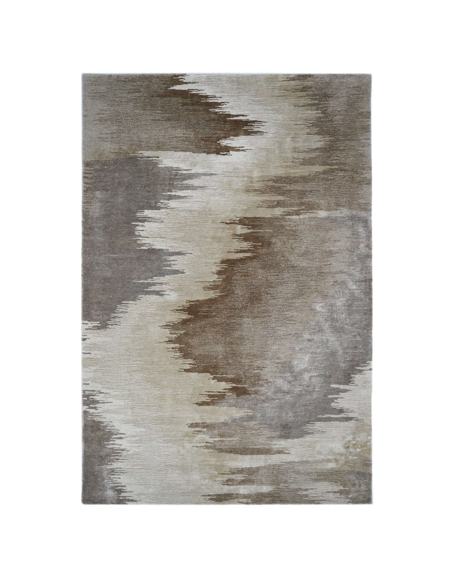 D U N E luxury modern rug by Cherom - a stunning beige and grey abstract design, perfect for contemporary spaces.