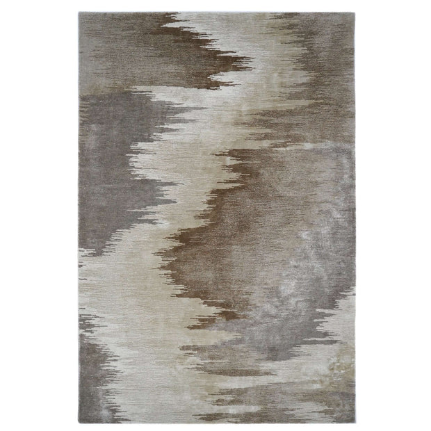 D U N E luxury modern rug by Cherom - a stunning beige and grey abstract design, perfect for contemporary spaces.