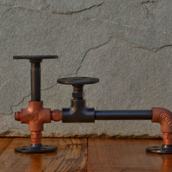 Duo Circuit Candle Holder - The Black Steel