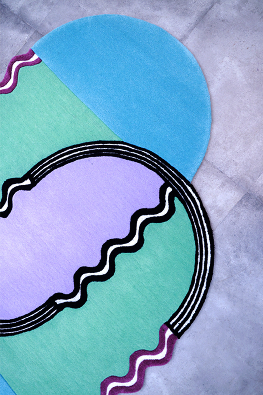 Duo Multicolour Wool 6.6x4.6 feet Irregular Rug - I MEAN DESIGN