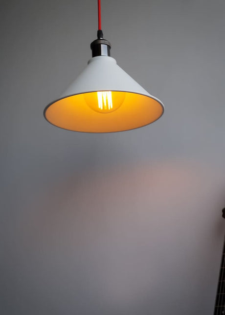 Conical 10" Scandinavian Minimal Hanging Lamp - The Black Steel