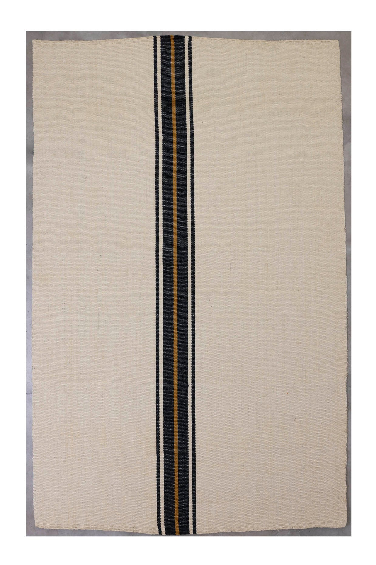 Dhanu White & Gold Sisal 6x9 feet Rectangle Rug - I MEAN DESIGN