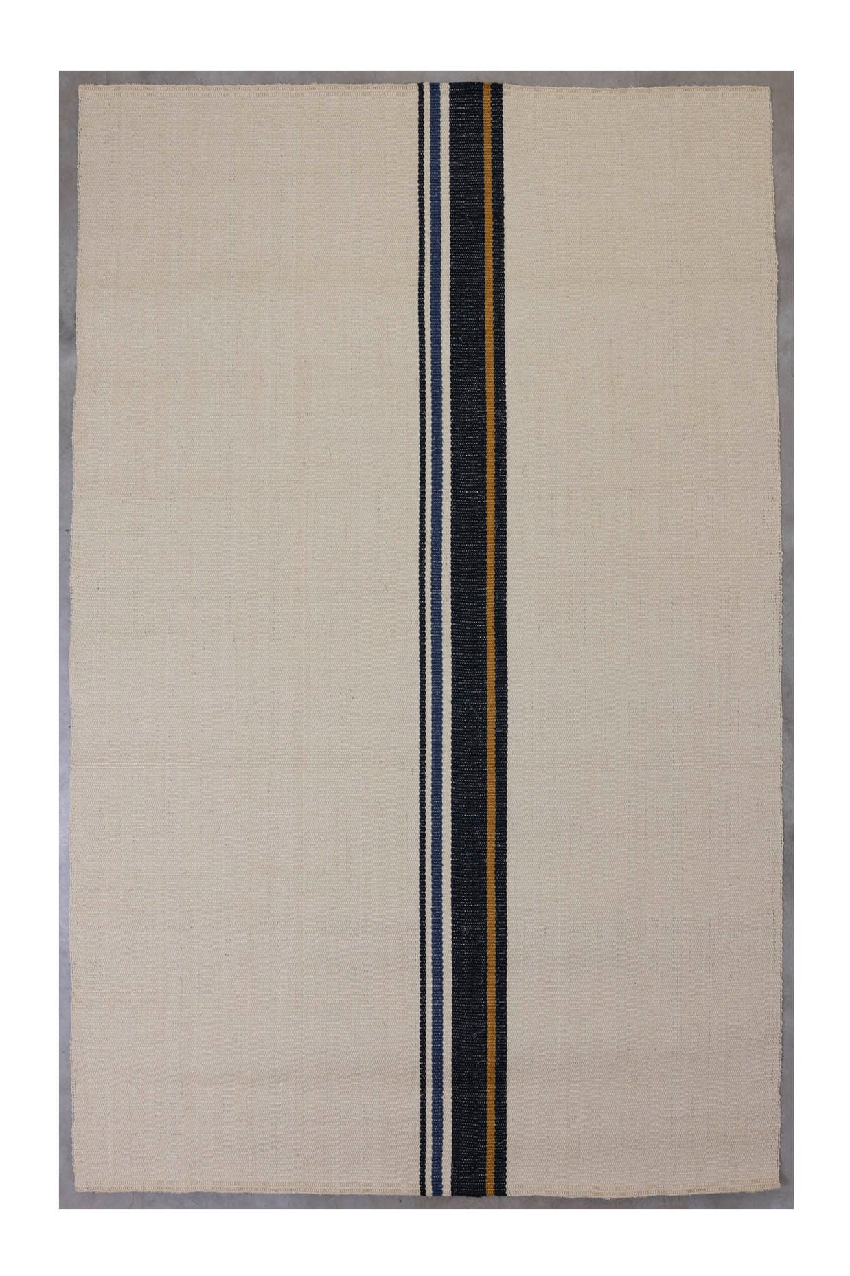 Edavam White & Blue Sisal 5x8 feet Rectangle Rug - I MEAN DESIGN