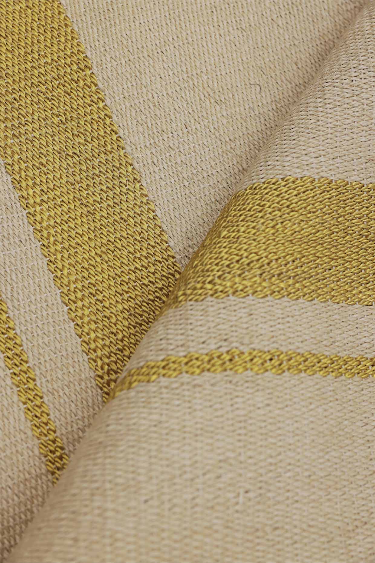 Chingam White & Gold Sisal 5x8 feet Rectangle Rug - I MEAN DESIGN