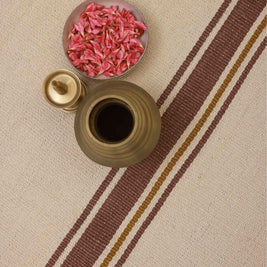 Makaram White & Brown Sisal 5x8 feet Rectangle Rug - I MEAN DESIGN