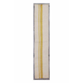 Kasavu mat White & Gold Sisal 1x6 feet Runner Rug - I MEAN DESIGN