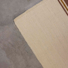 Makaram White Brown & Gold Sisal 6x9 feet Rectangle Rug - I MEAN DESIGN