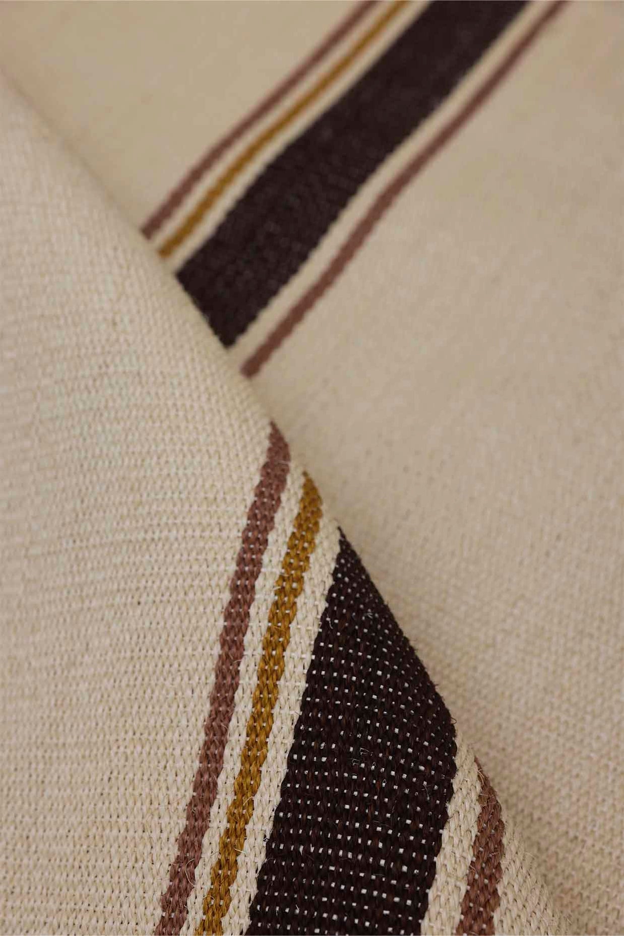 Meenam White Brown & Gold Sisal 6x9 feet Rectangle Rug - I MEAN DESIGN