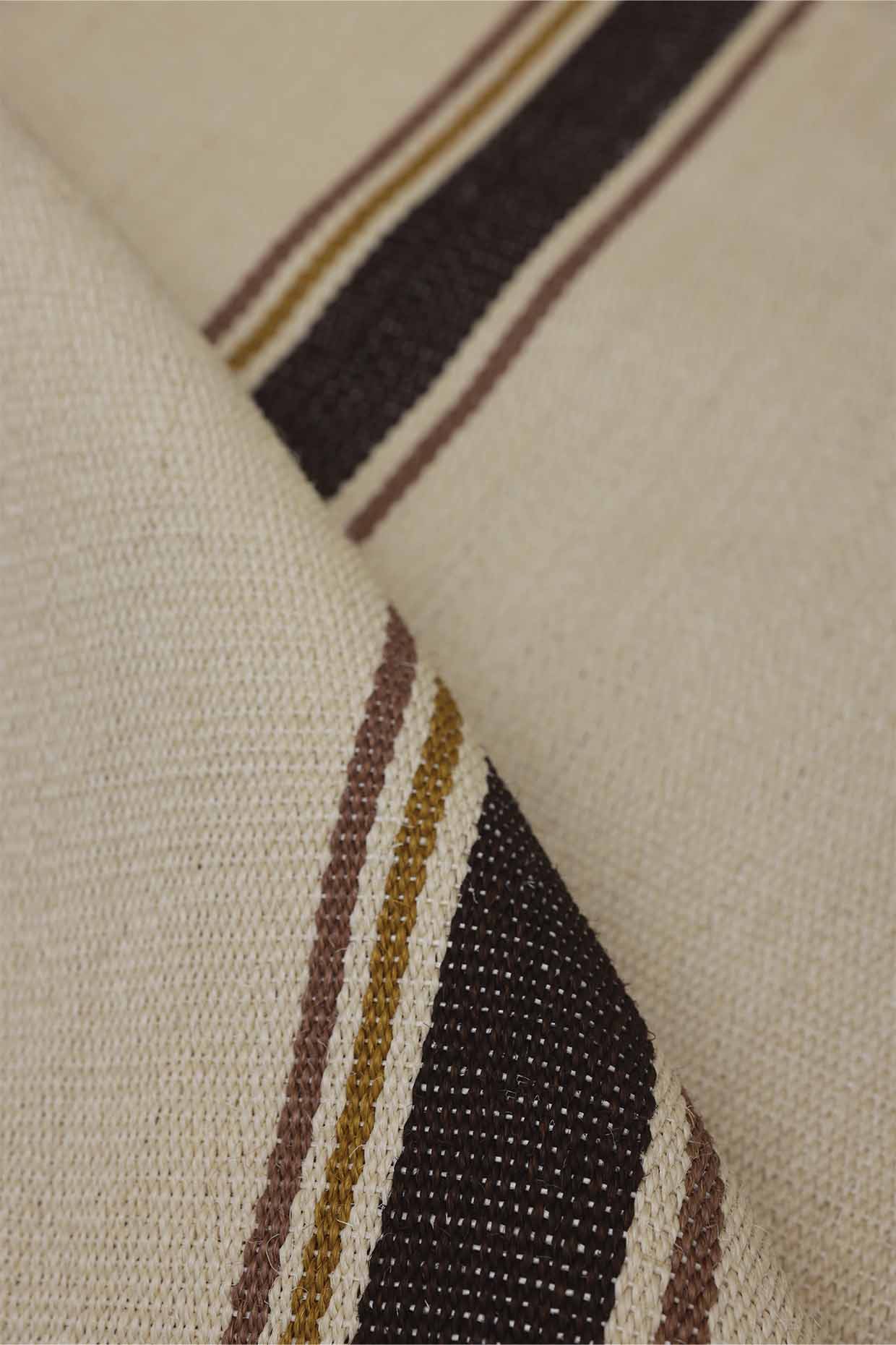 Meenam White & Brown Sisal 5x8 feet Rectangle Rug - I MEAN DESIGN