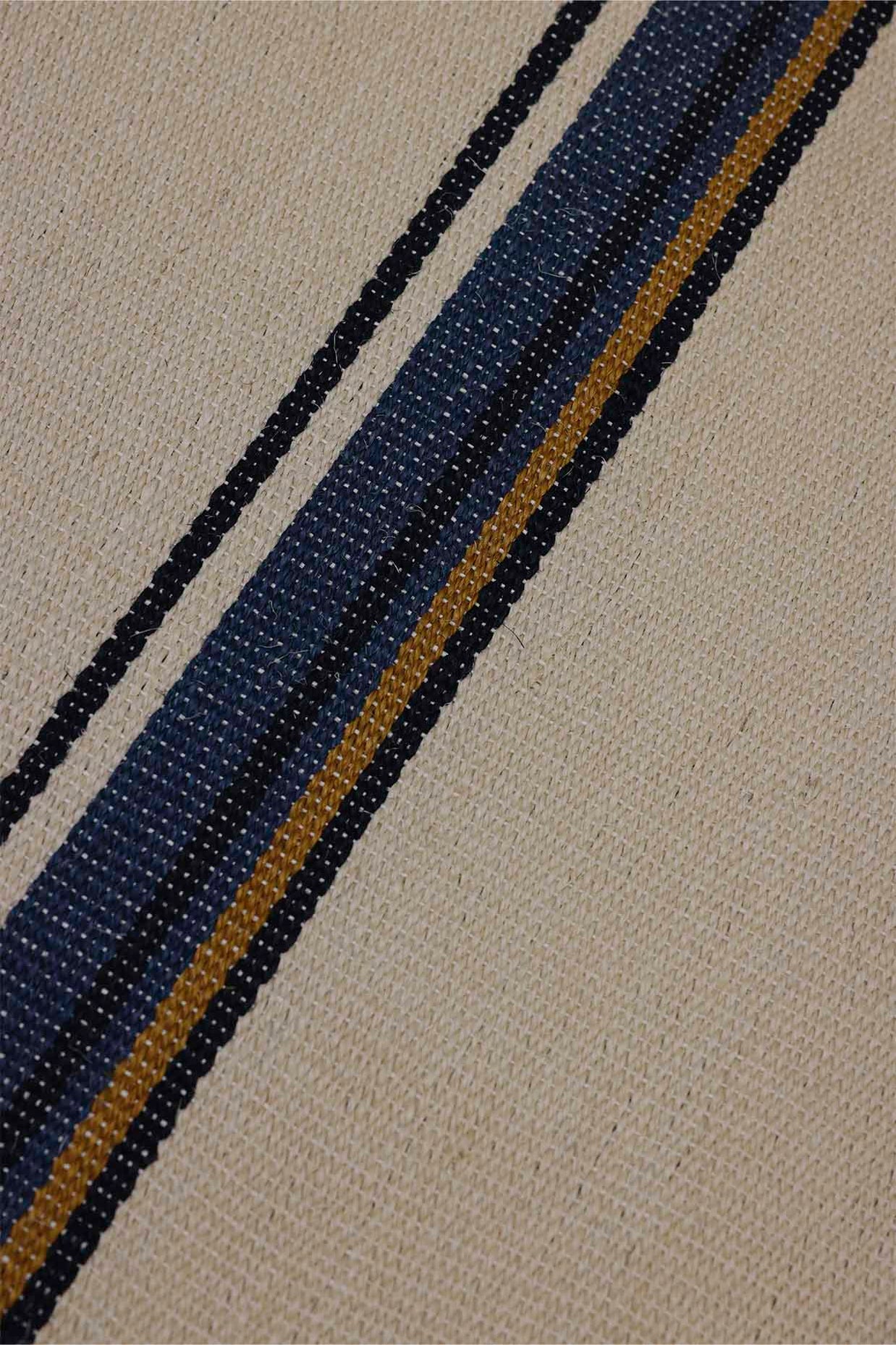 Medam White Brown & Gold Sisal 6x9 feet Rectangle Rug - I MEAN DESIGN