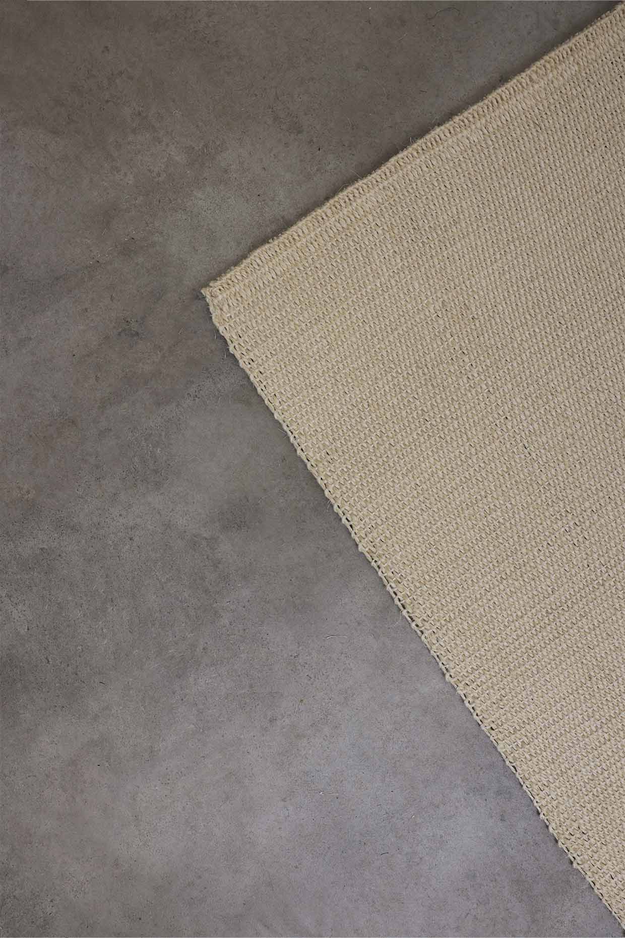 Medam White & Brown Sisal 5x8 feet Rectangle Rug - I MEAN DESIGN