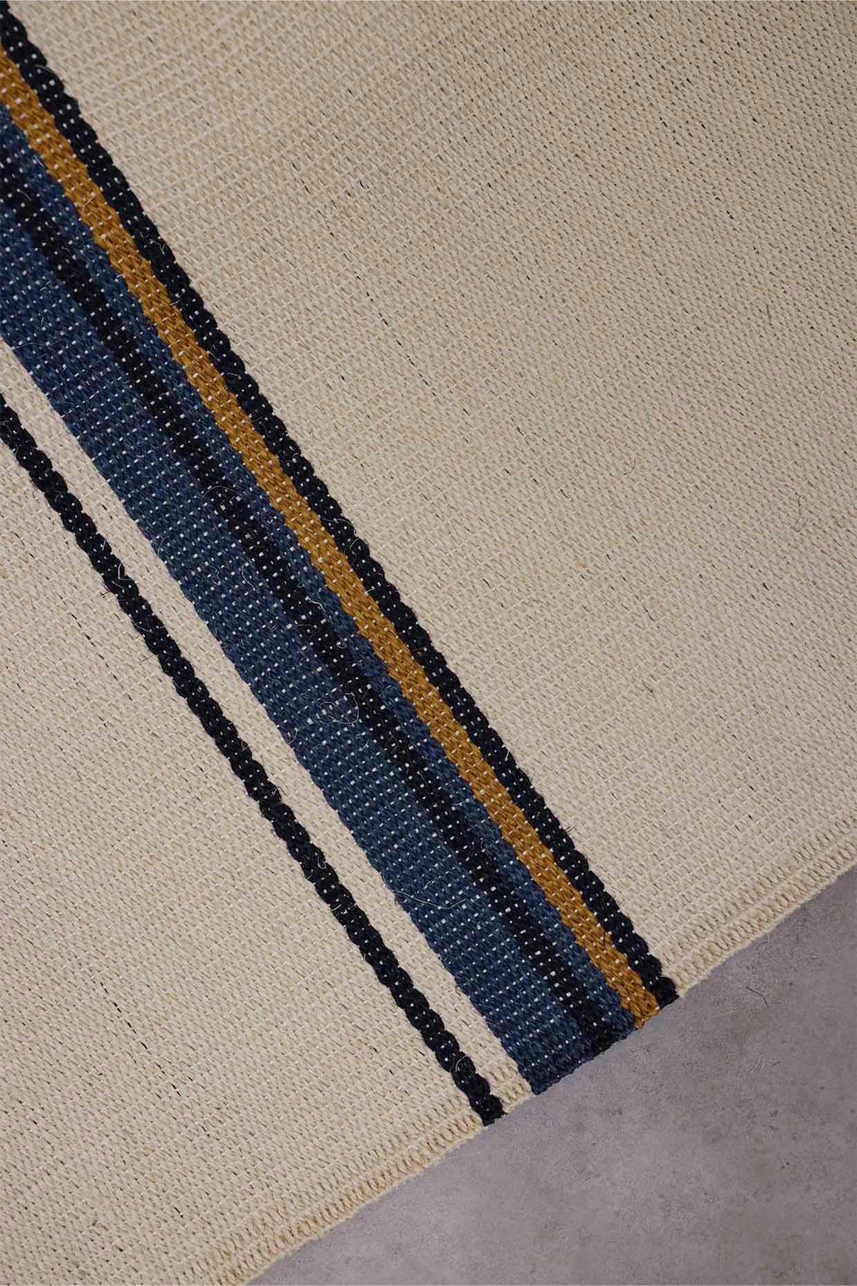 Medam White Brown & Gold Sisal 6x9 feet Rectangle Rug - I MEAN DESIGN