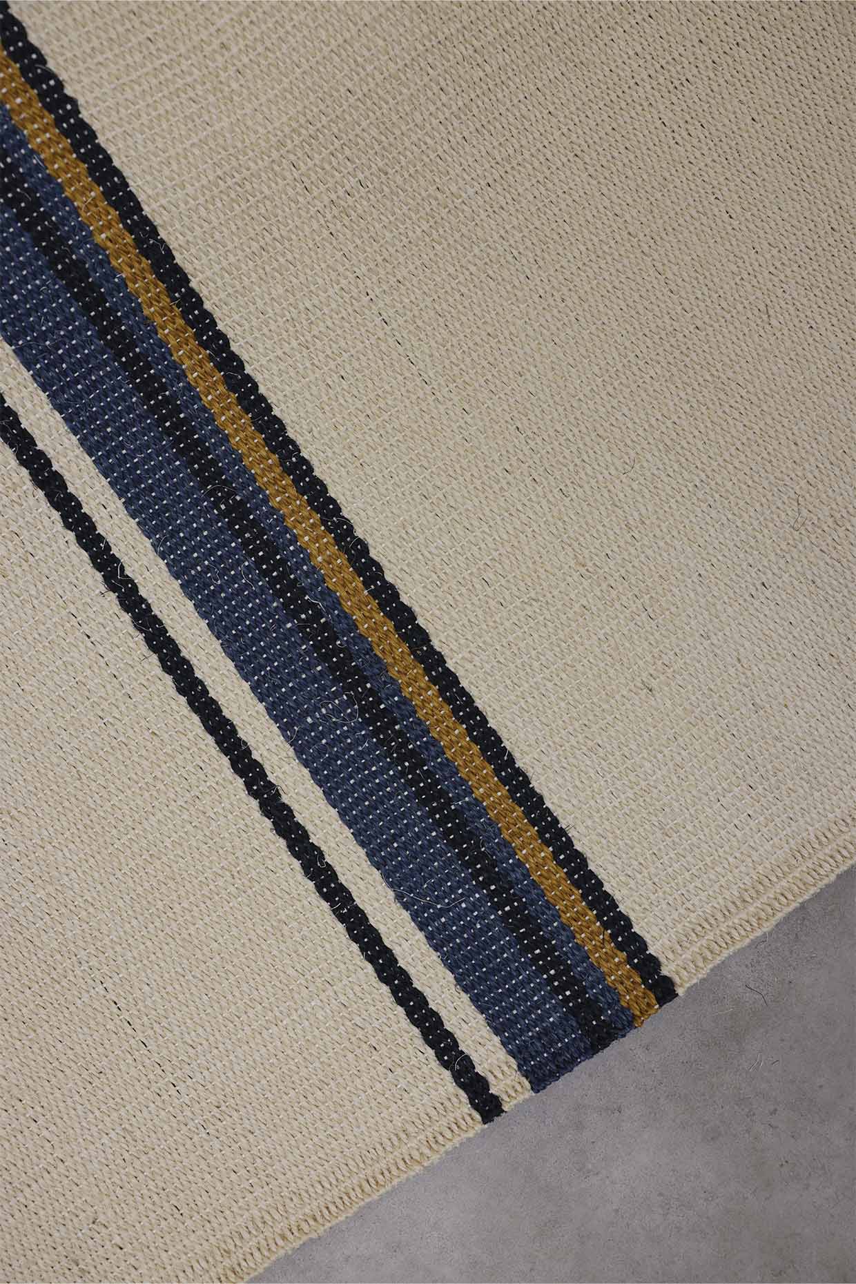 Medam White & Brown Sisal 5x8 feet Rectangle Rug - I MEAN DESIGN