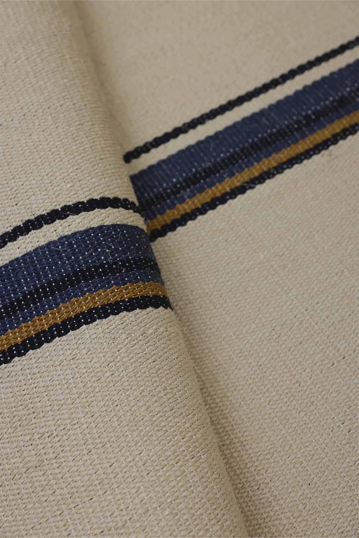 Medam White Brown & Gold Sisal 6x9 feet Rectangle Rug - I MEAN DESIGN