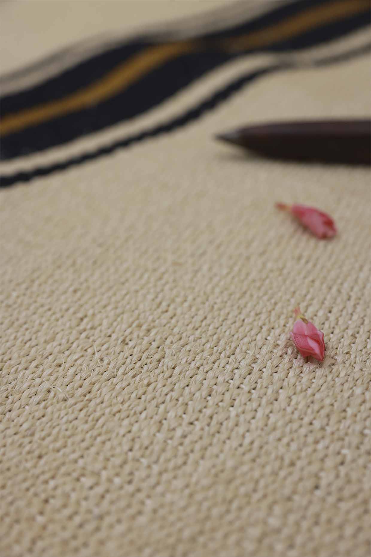 Dhanu White & Blue Sisal 5x8 feet Rectangle Rug - I MEAN DESIGN