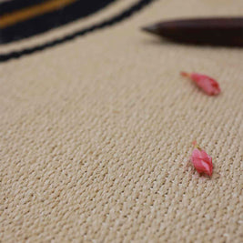 Dhanu White & Gold Sisal 6x9 feet Rectangle Rug - I MEAN DESIGN