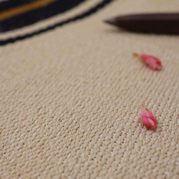 Dhanu White & Gold Sisal 6x9 feet Rectangle Rug - I MEAN DESIGN