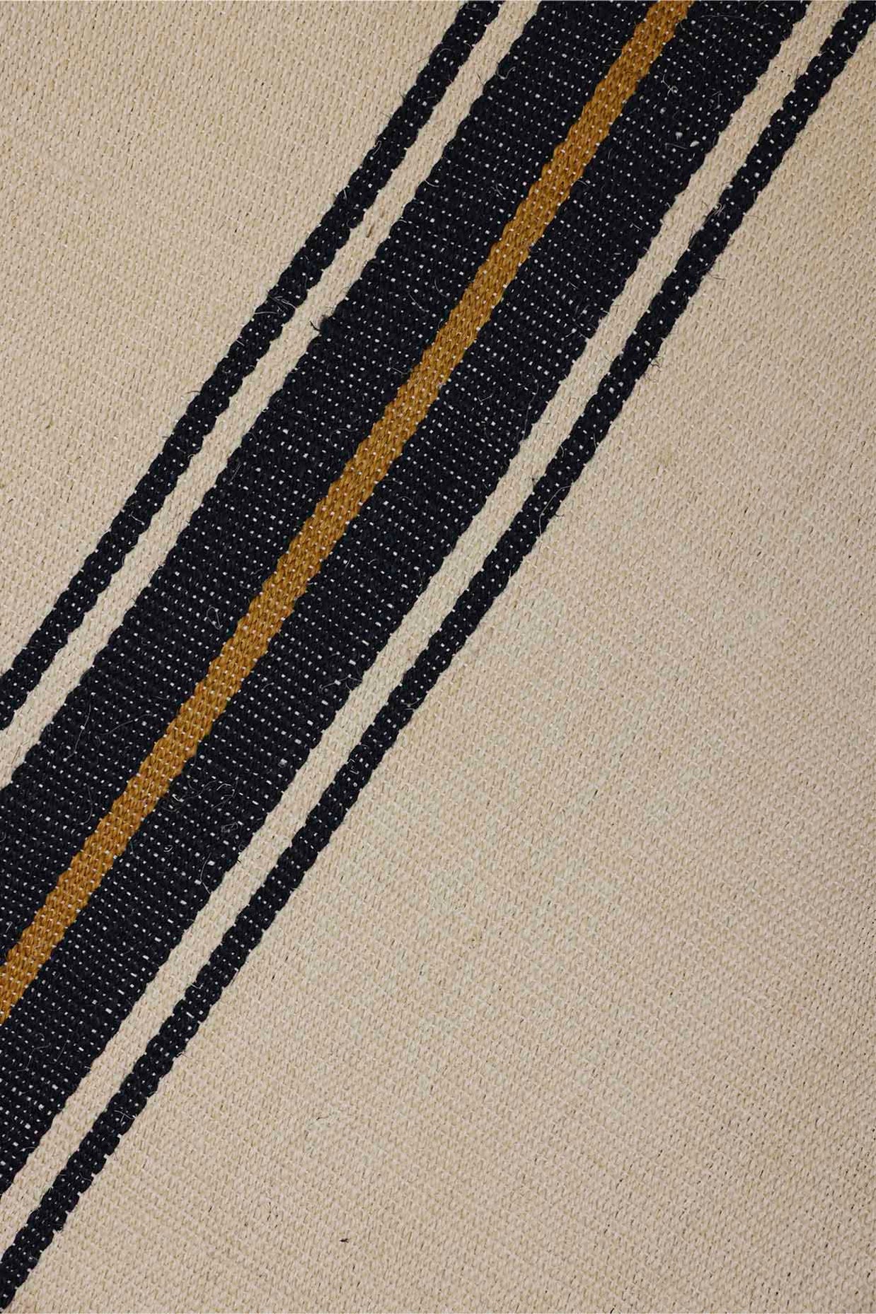 Dhanu White & Gold Sisal 6x9 feet Rectangle Rug - I MEAN DESIGN