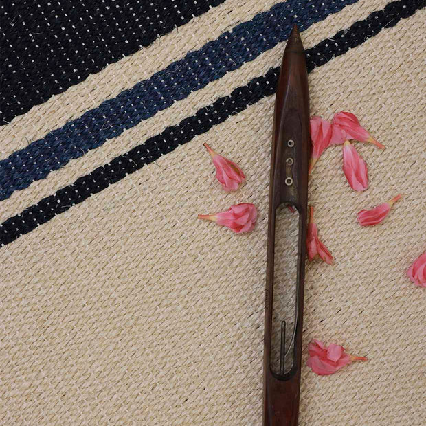 Edavam White & Gold Sisal 6x9 feet Rectangle Rug - I MEAN DESIGN