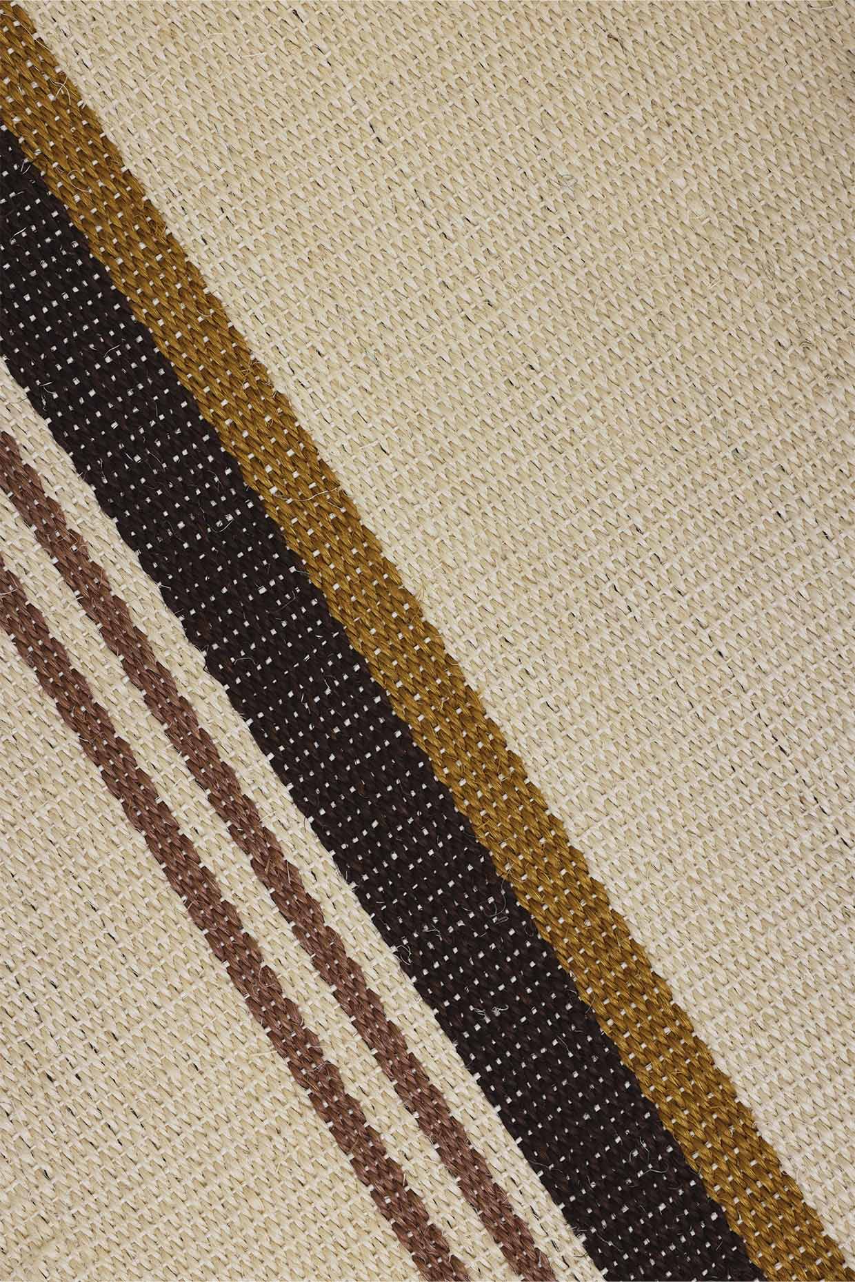 Midhunam White & Brown Sisal 5x8 feet Rectangle Rug - I MEAN DESIGN