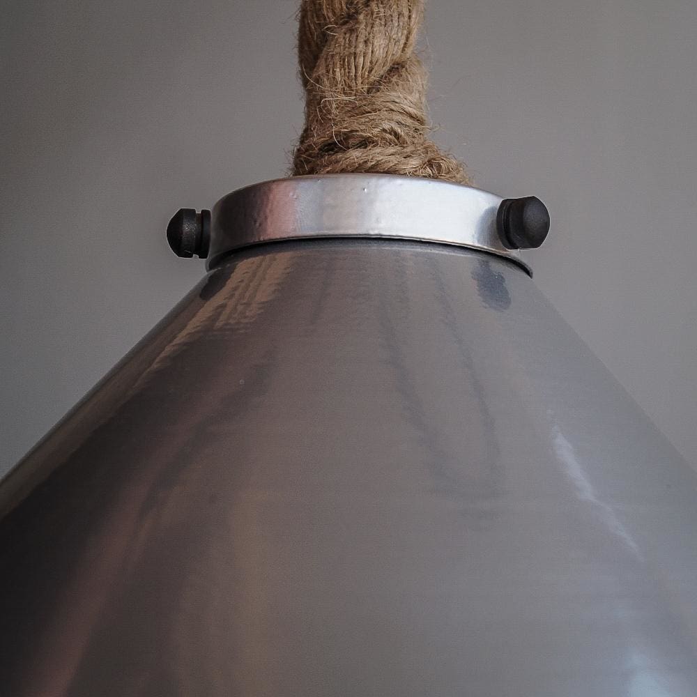 Fairfield Ash Grey Pendant Light Fixture - The Black Steel