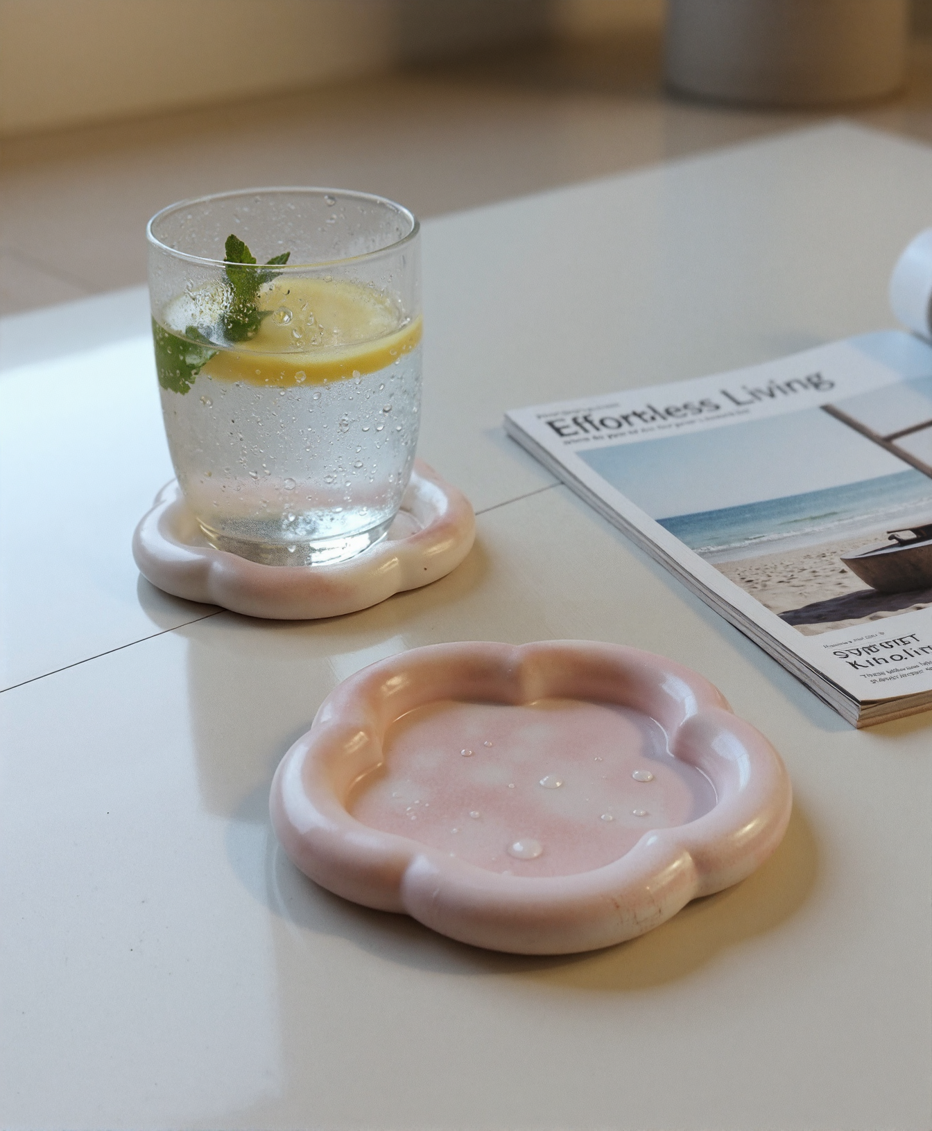 Flower trays/ coaster (set of 2)