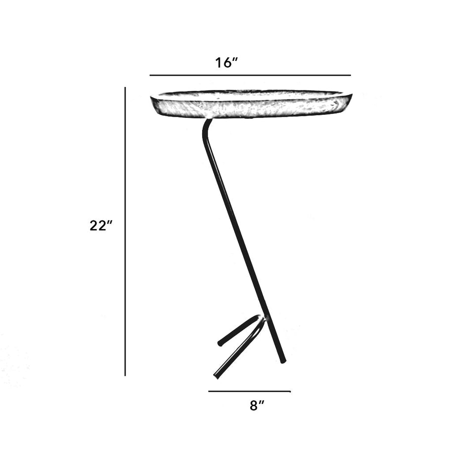 CFR008 Industrial Side Table - The Black Steel