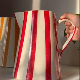 Close-up of rose jug vase from the Gelato collection.