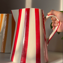 Close-up of rose jug vase from the Gelato collection.