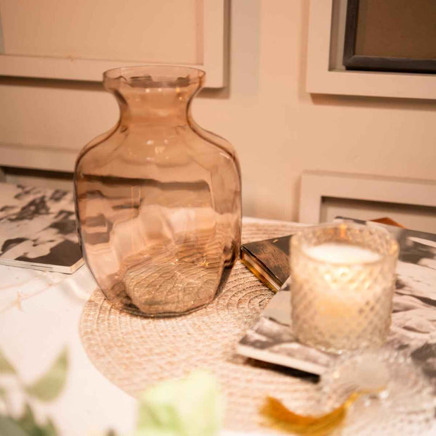 Gentle Glow Vase with Dried Flower Bunch | Elegant Aesthetic Vase Decor Set – ArteCasa