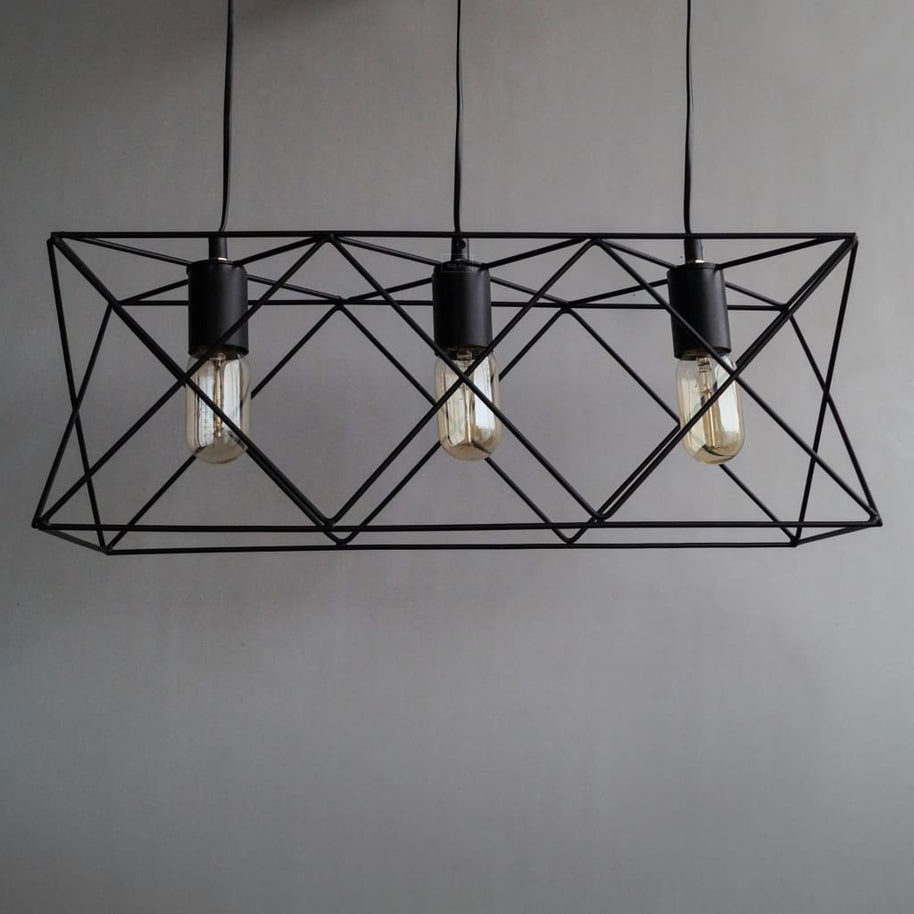 Geometric Royale Industrial Lamp v2.0 - The Black Steel