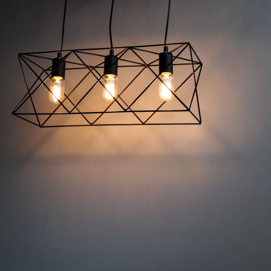 Geometric Royale Industrial Lamp v2.0 - The Black Steel