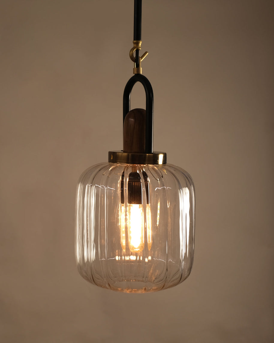 Brewer Ribbed Glass Light