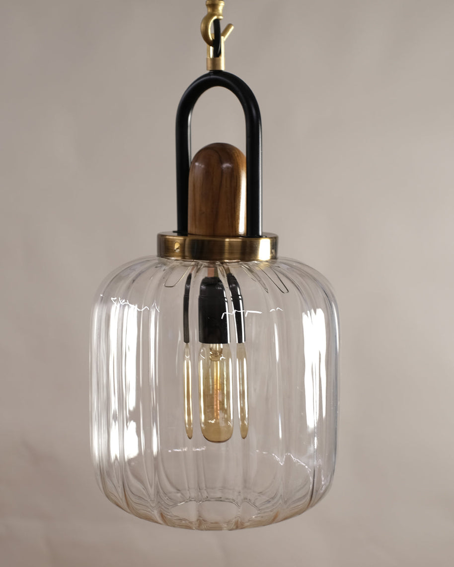 Brewer Ribbed Glass Light