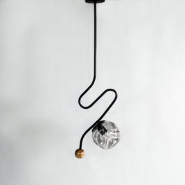 Wave Black Hanging Light - The Black Steel