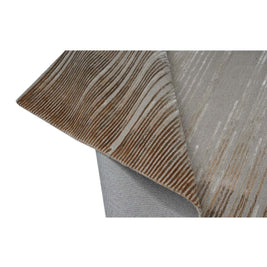 H O R I Z O N luxury modern rug by Cherom, featuring a calming gradient pattern in beige and brown.