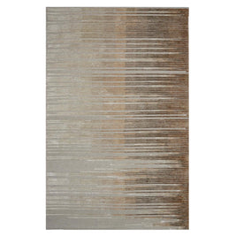 H O R I Z O N luxury modern rug by Cherom - a contemporary rug with a gradient of beige to earthy brown, adding elegance to any space.