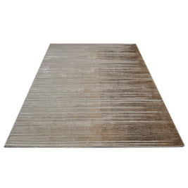 H O R I Z O N luxury modern rug by Cherom - a gradient beige to earthy brown design for contemporary interiors.