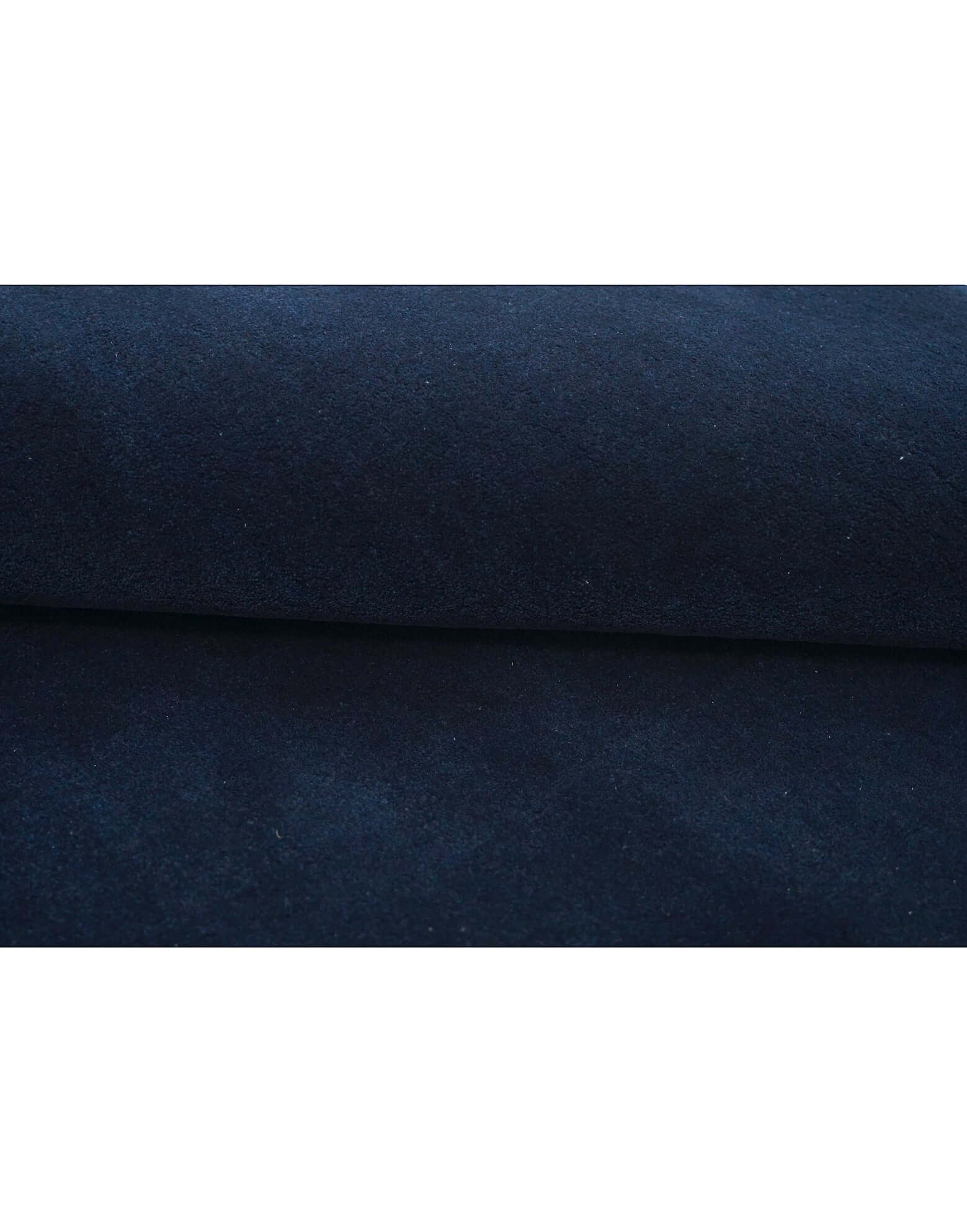 I C O N - N A V Y luxury handmade rug by Cherom, dark navy New Zealand wool, modern design.